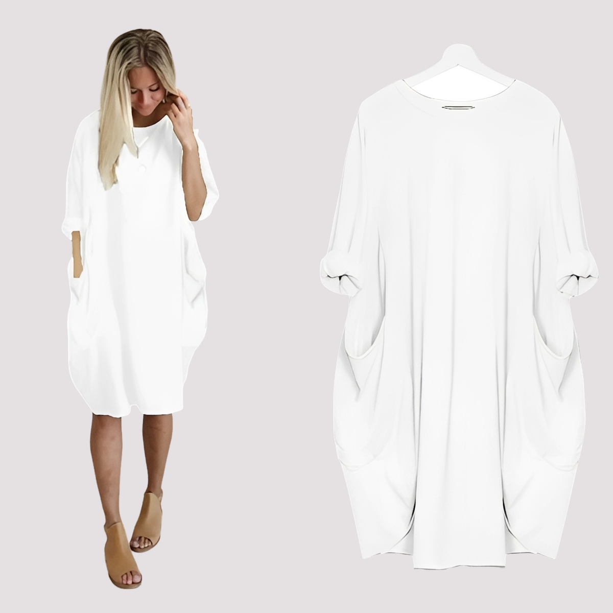Kate - Komfortables, locker geschnittenes Damenkleid