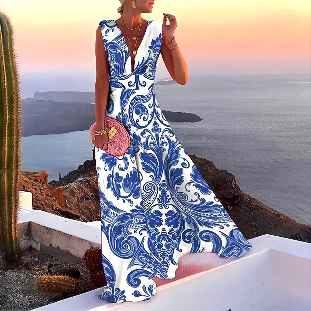 Lilyana - Stilvolles ärmelloses Maxikleid