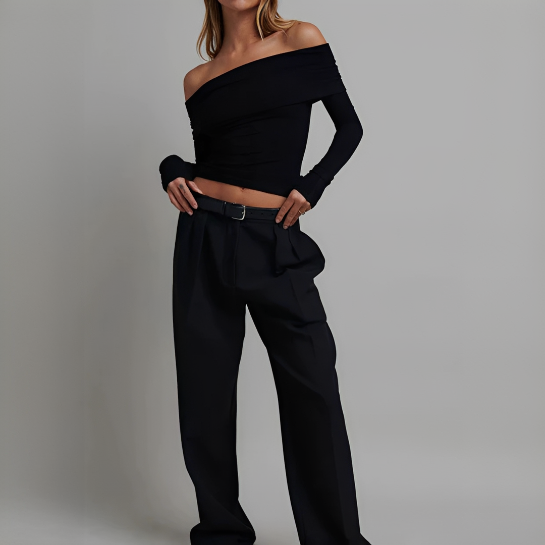 Kathryn - Schickes Schulterfreies Shirt