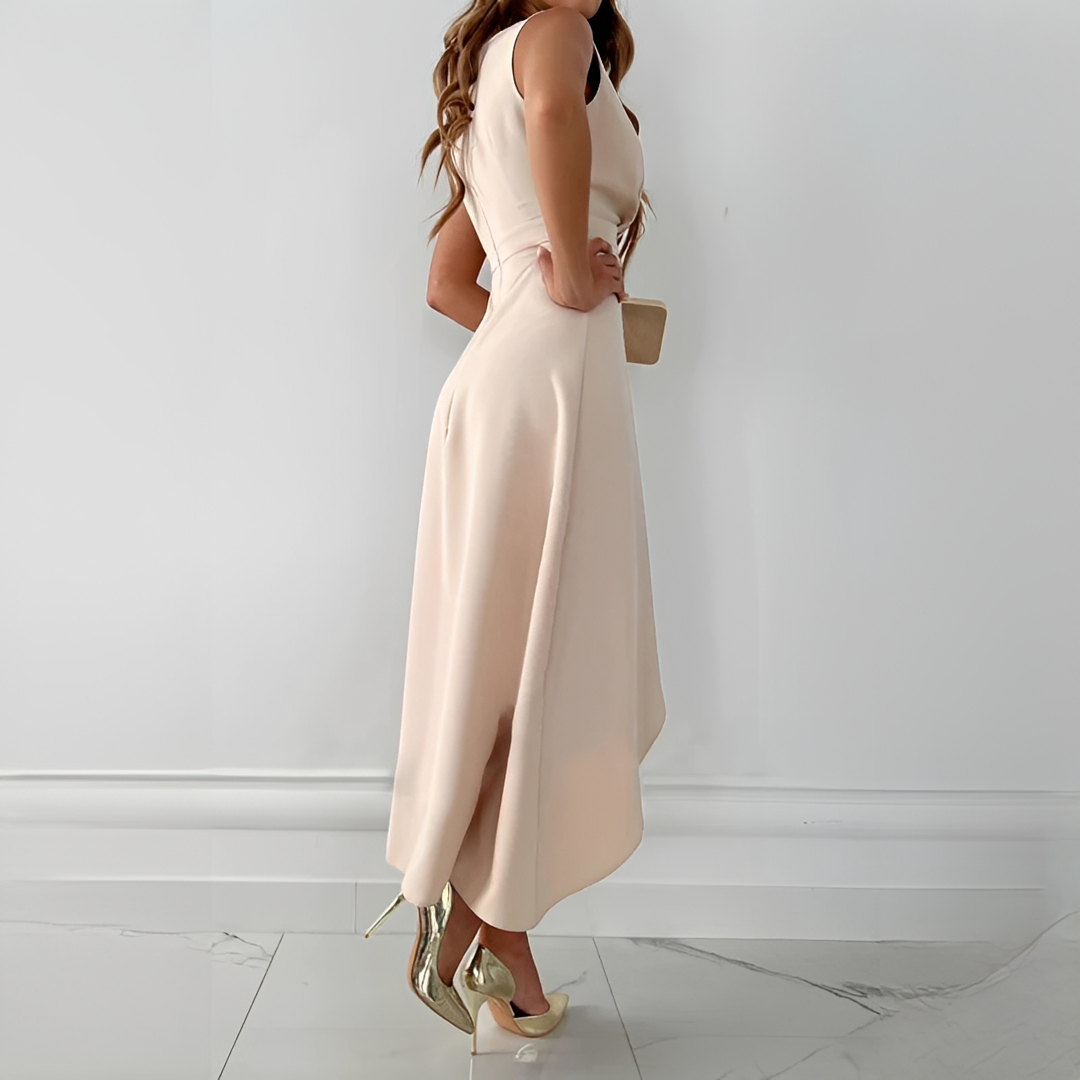 Monic - Gefaltetes Midi Kleid