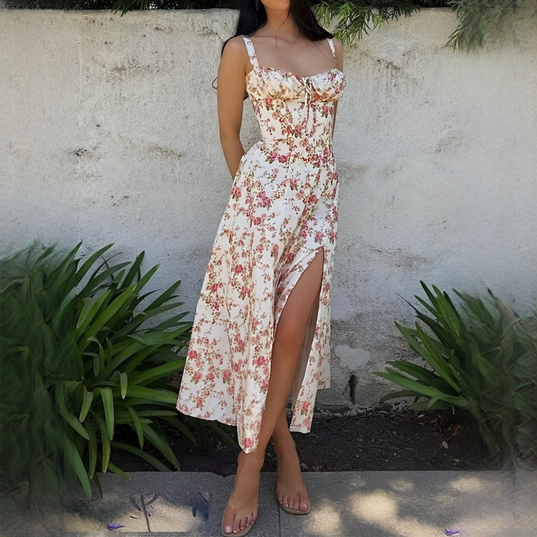 Quinny - Blumen-Midi-Kleid