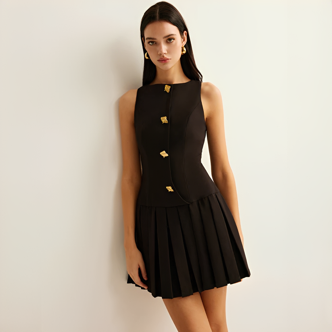 Valery - Raffiniertes Falten-Minikleid