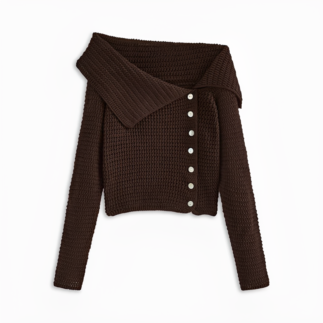 Ginalyn - Asymmetrischer Off-Shoulder-Pullover