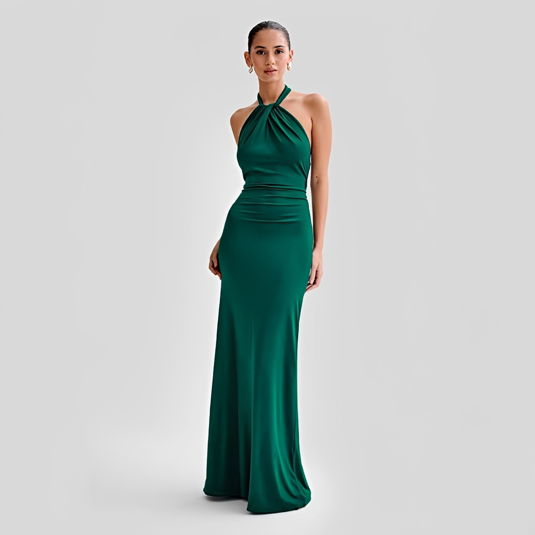 Mabel - Elegantes rückenfreies Maxikleid