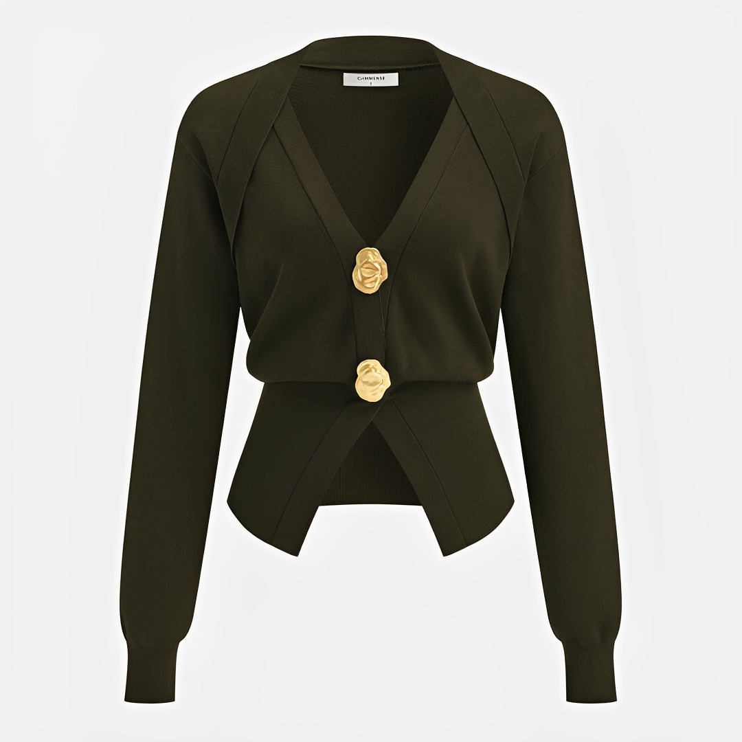 Kisha - Schicke V-Ausschnitt Jacke