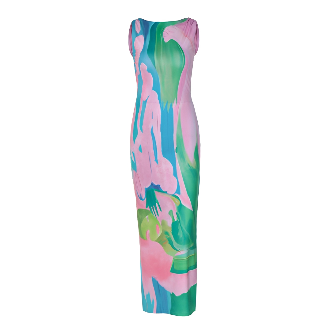 Liezel - Stilvolles Ärmelloses Langes Kleid