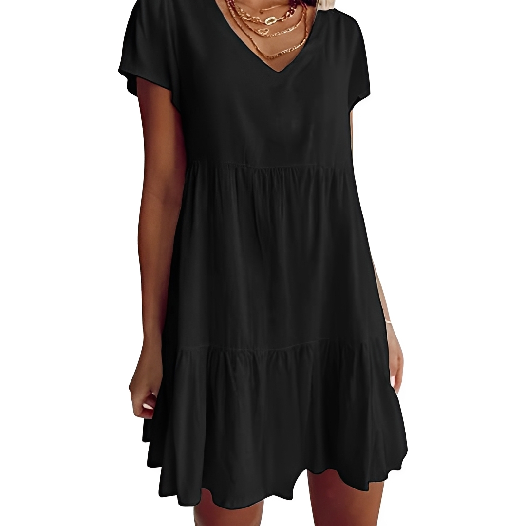 Judith - Lässiges, locker geschnittenes Kurzkleid