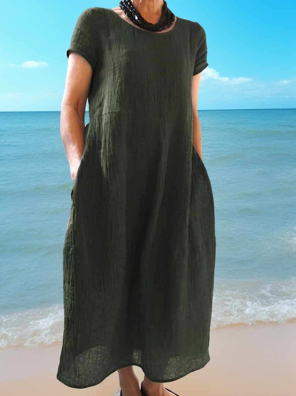 Allie - Bequemes, locker geschnittenes Kurzarmkleid für Damen