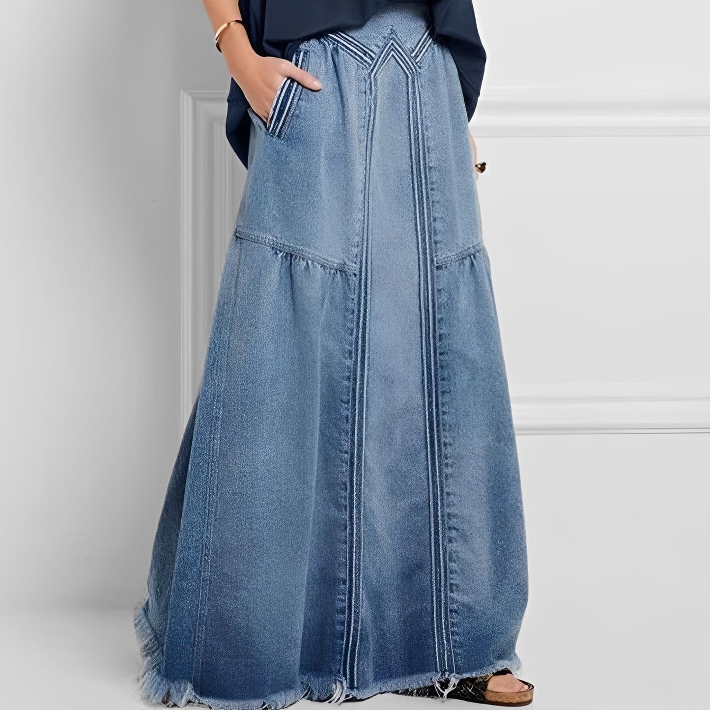 Nella - Stilvoller Damen-Jeansrock mit Tasche