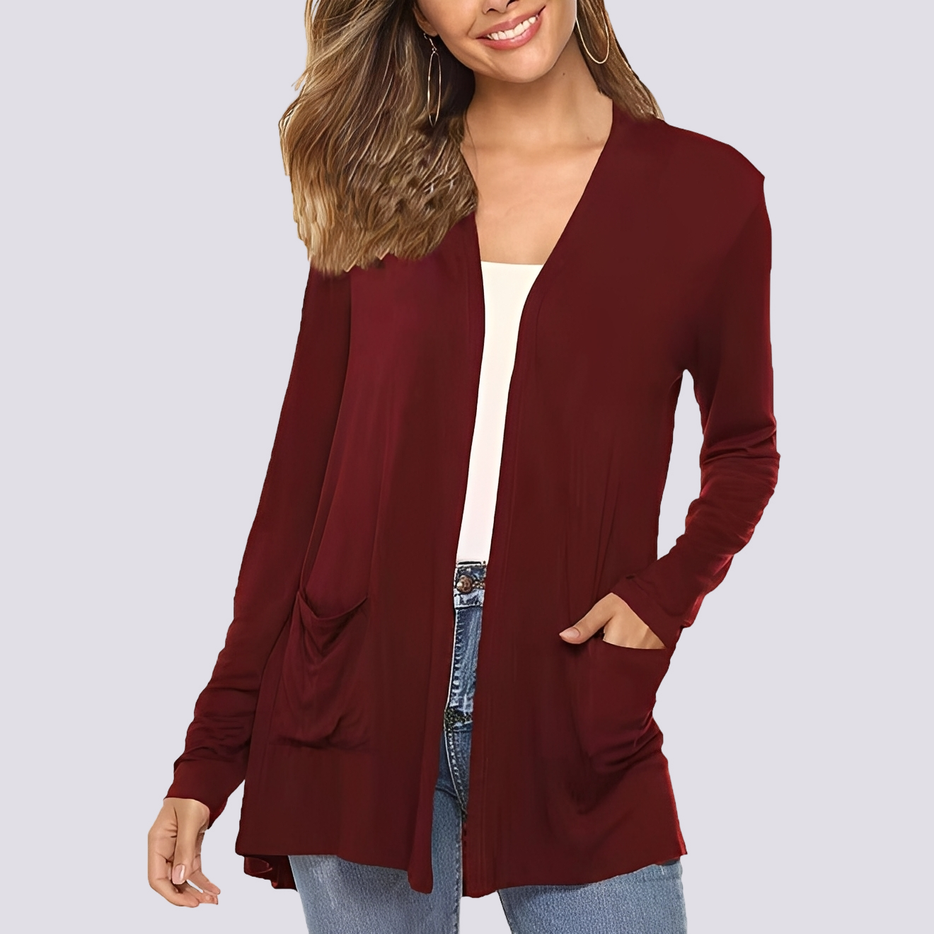 Bertha - Bequeme Jacke mit langen Ärmeln