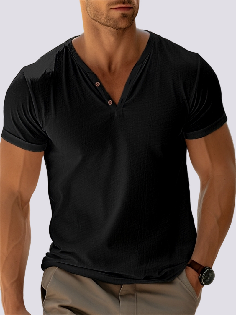 Oliver - Herren-Retro-Shirt mit V-Ausschnitt