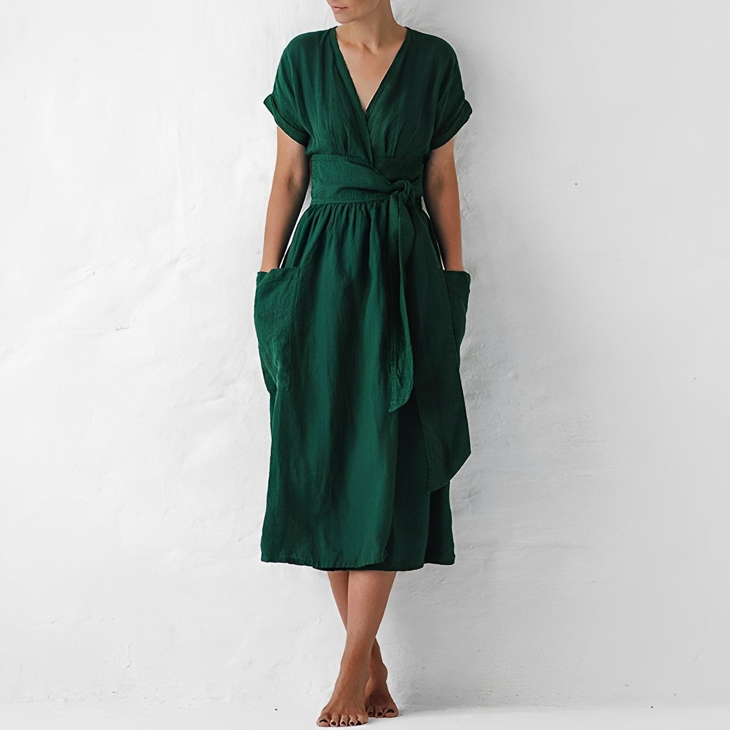Sasha - Bequemes Wickelkleid mit Taschen