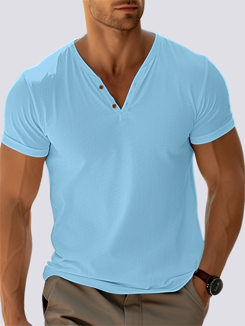 Oliver - Herren-Retro-Shirt mit V-Ausschnitt