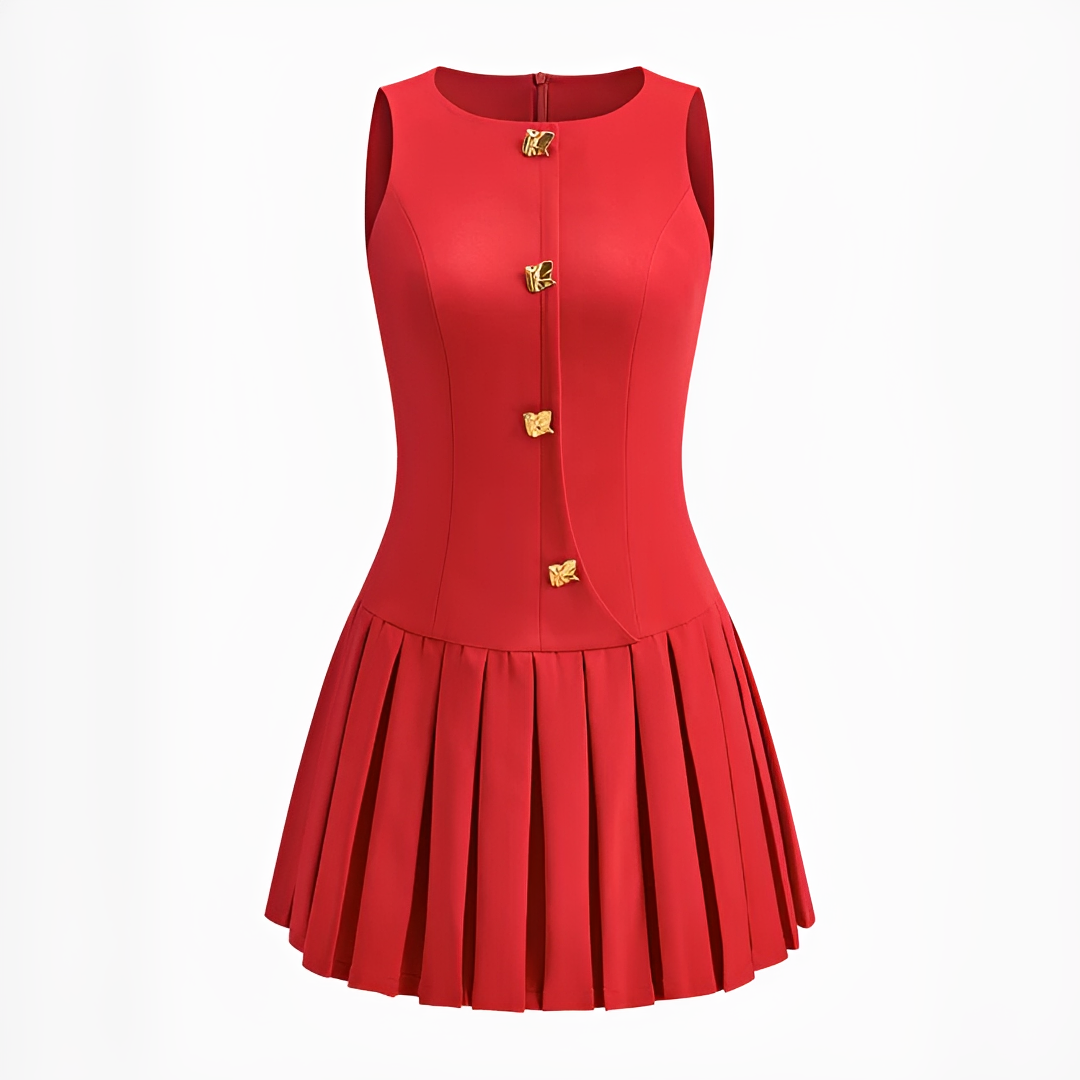 Valery - Raffiniertes Falten-Minikleid