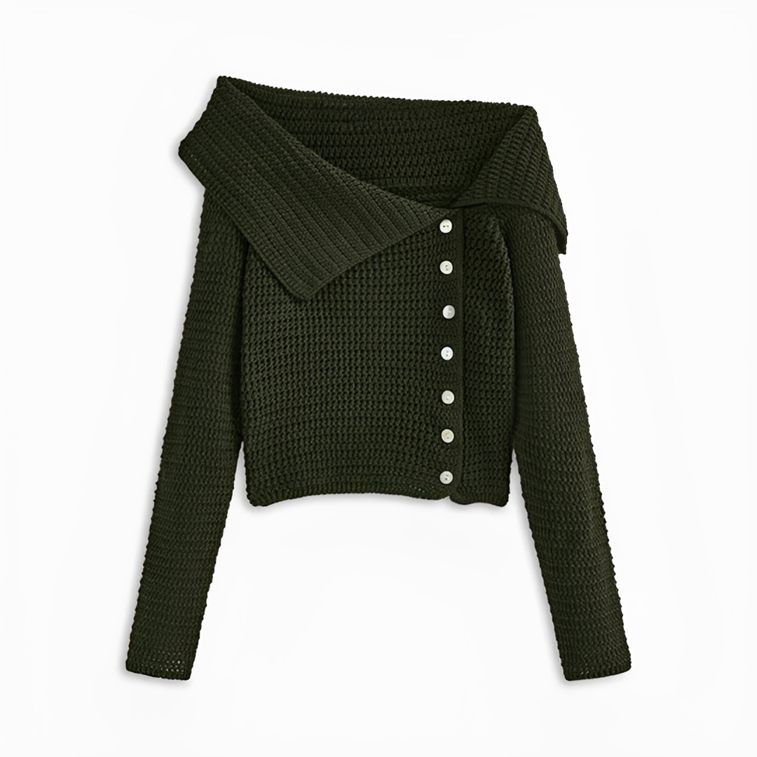 Ginalyn - Asymmetrischer Off-Shoulder-Pullover