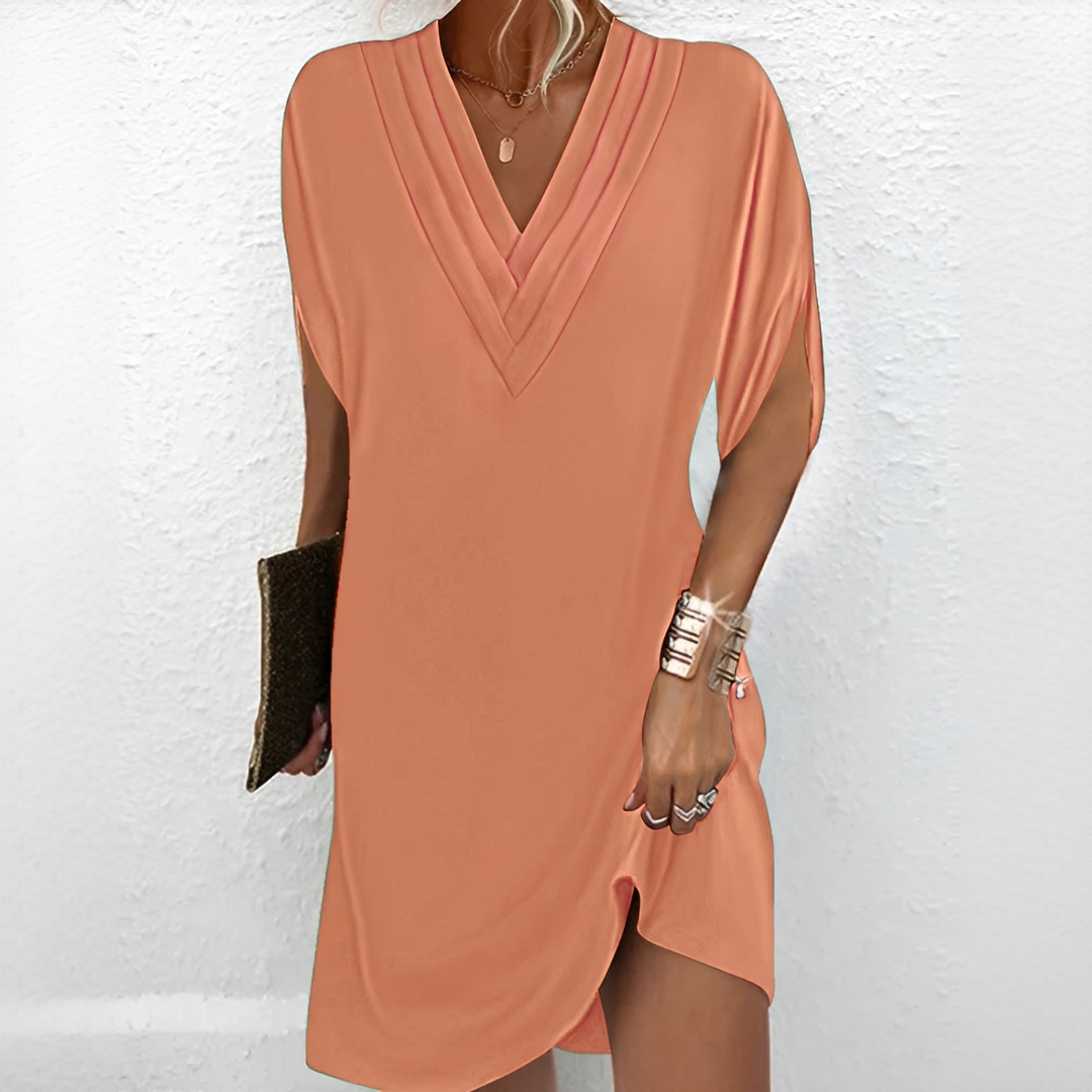 Jazlynn - Kleid mit Falten und Fledermausärmeln