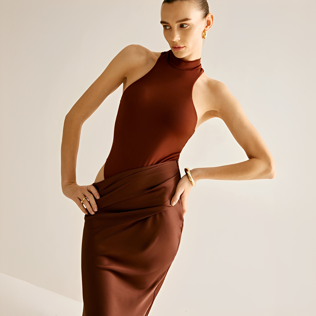 Shyanne - Modisches Schlankes Maxikleid
