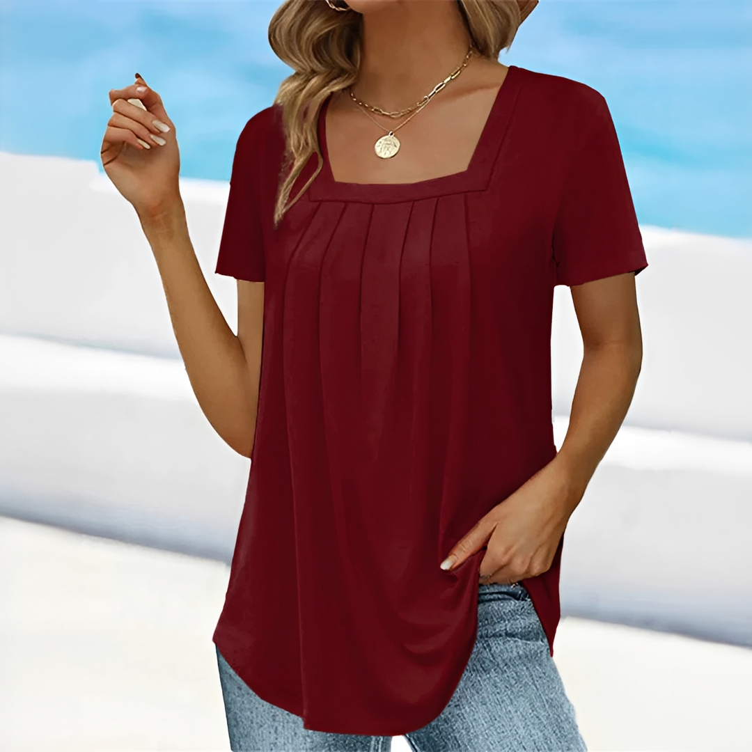 Lidania - Elegante Plissee-Bluse