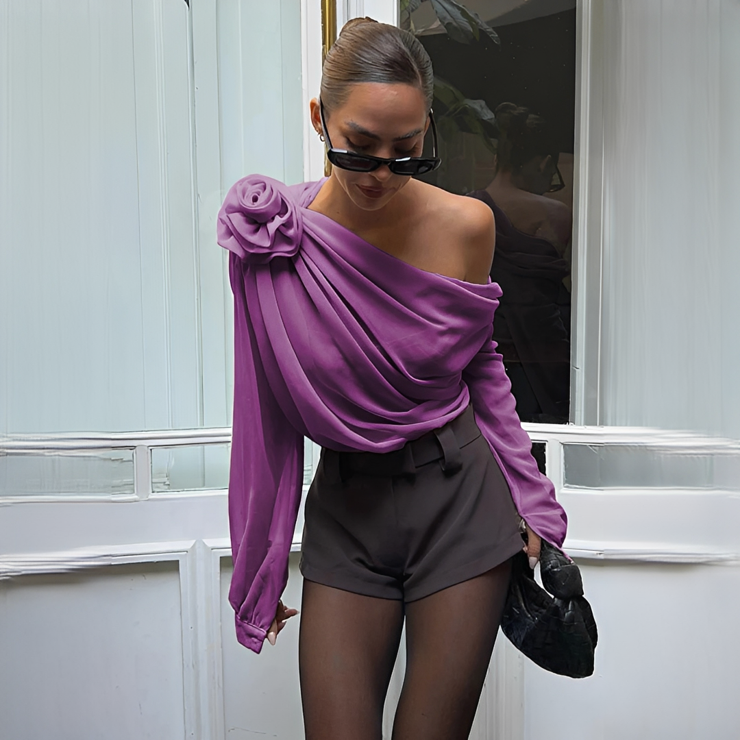 Ellise - Stilvolle asymmetrische Bluse