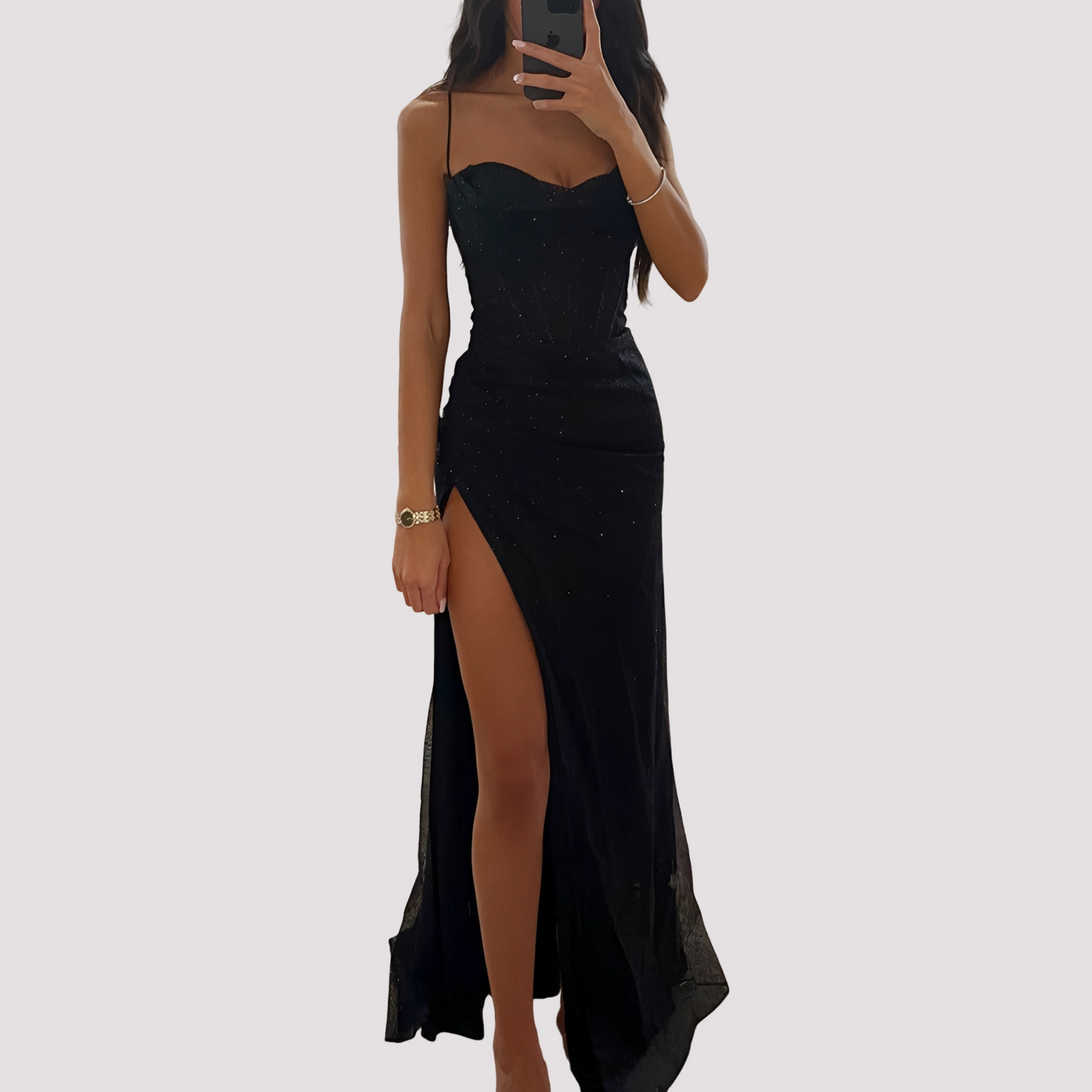 Bonnie - Edles Maxikleid mit Schlitz