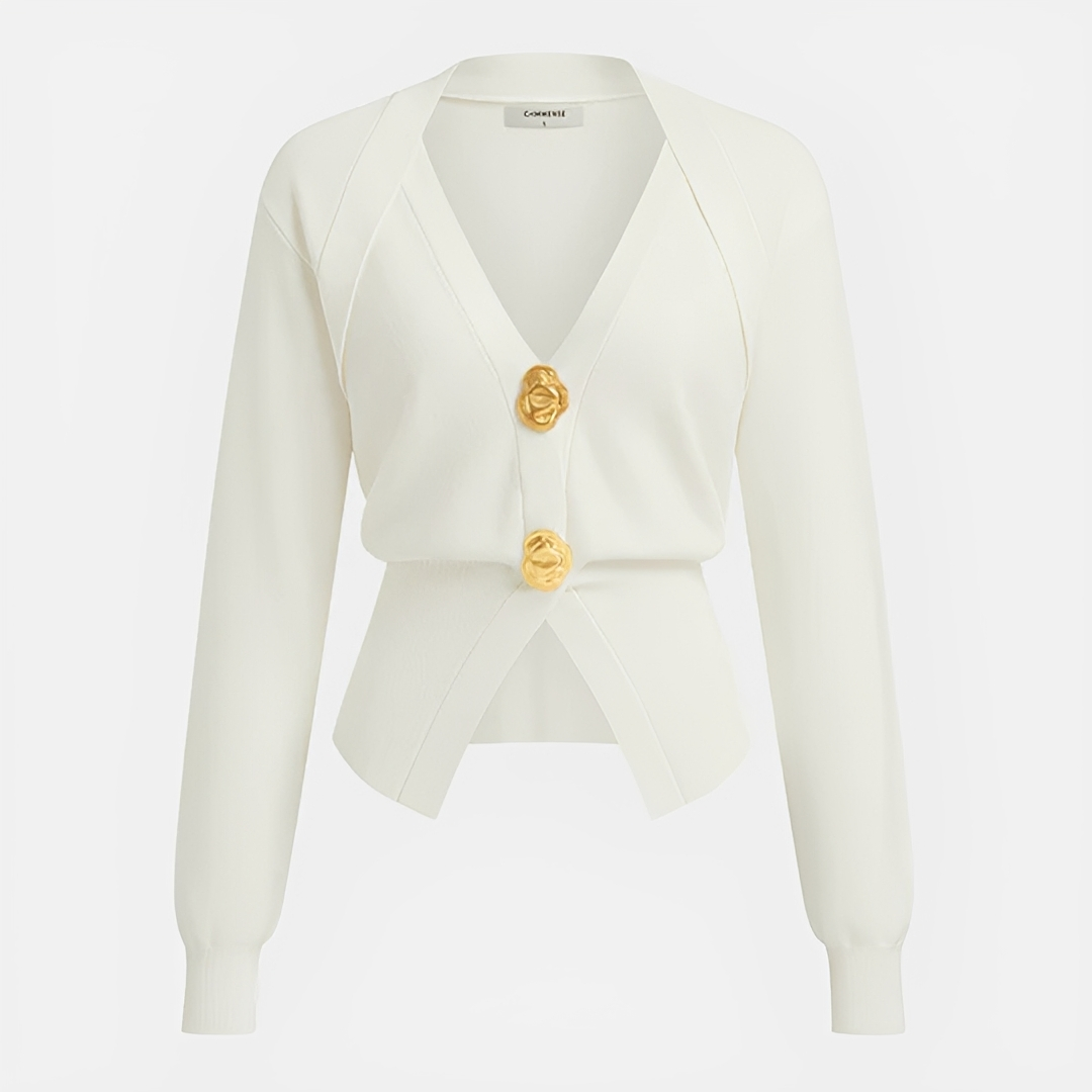 Kisha - Schicke V-Ausschnitt Jacke