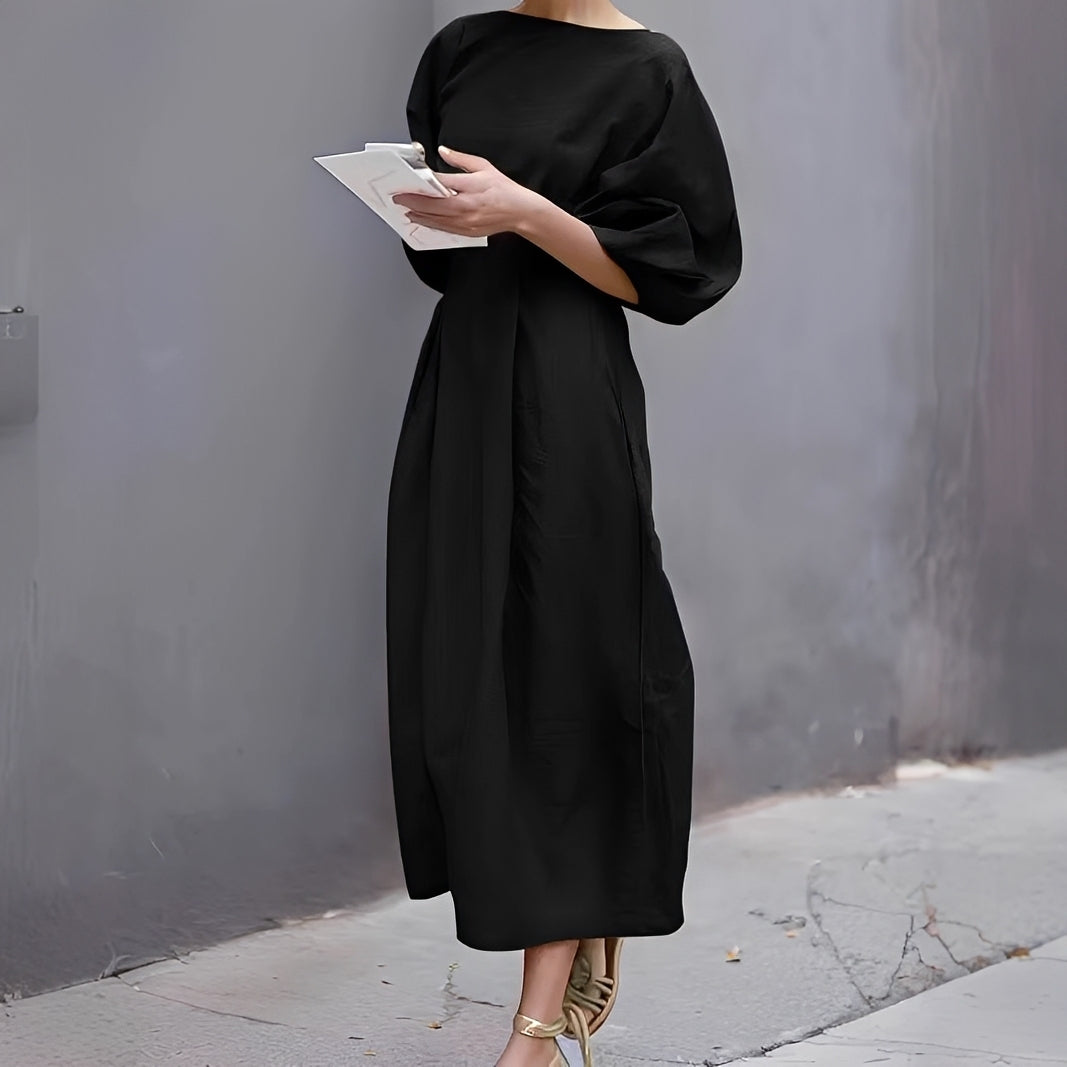 Mariam - Midikleid für den Alltag mit Falten