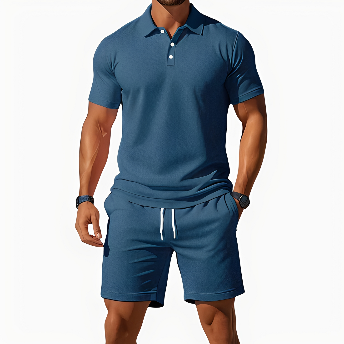 Aldrin - Ensemble Polo und Short trendig für Herren