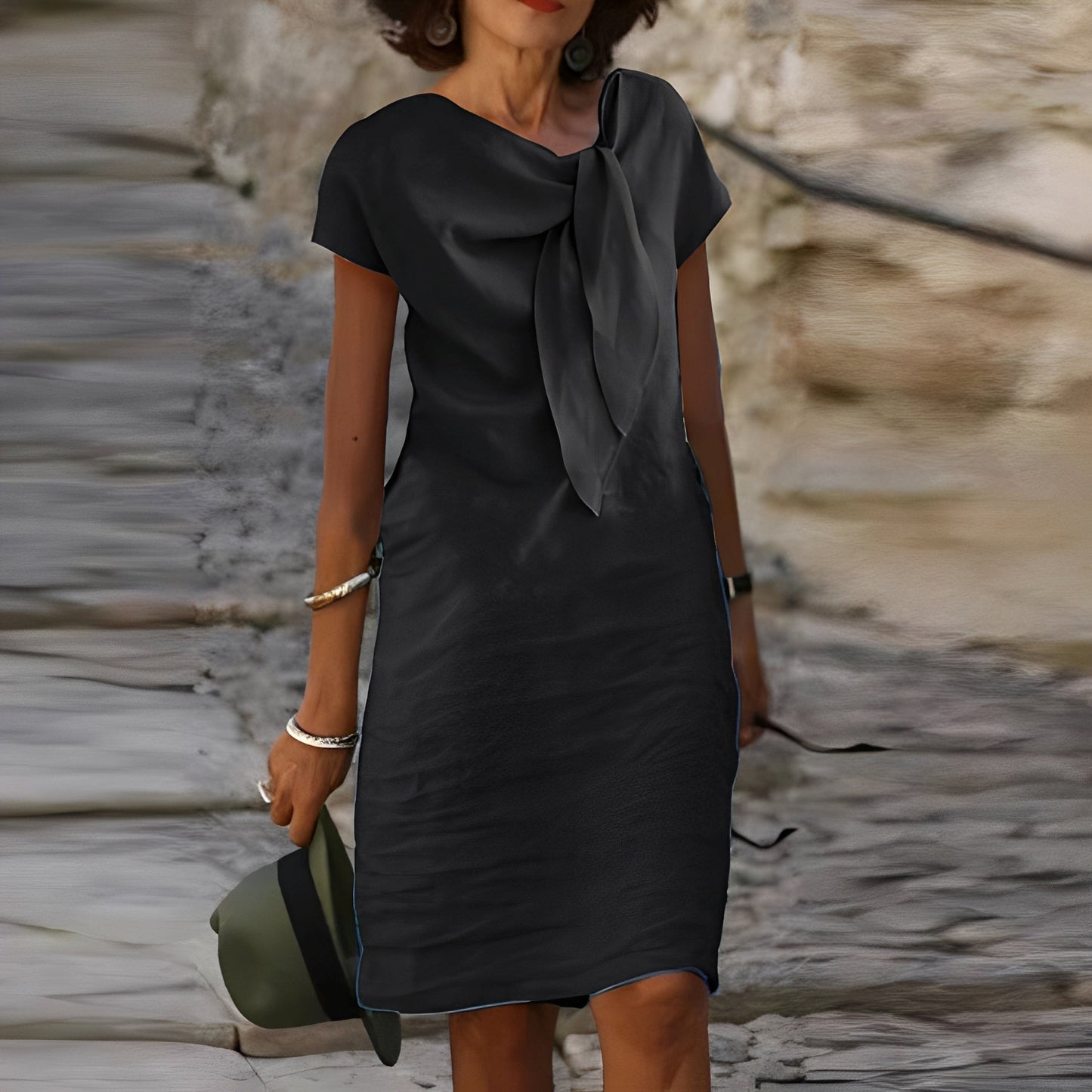 Hazel - Elegantes Damen-Minikleid mit Krawatten-Stil