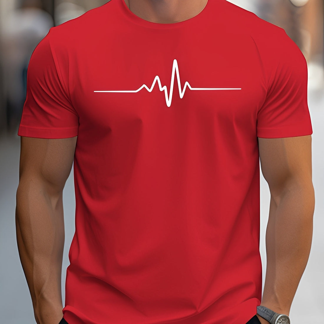 Russell - Eng anliegendes T-Shirt mit Aufdruck für Herren
