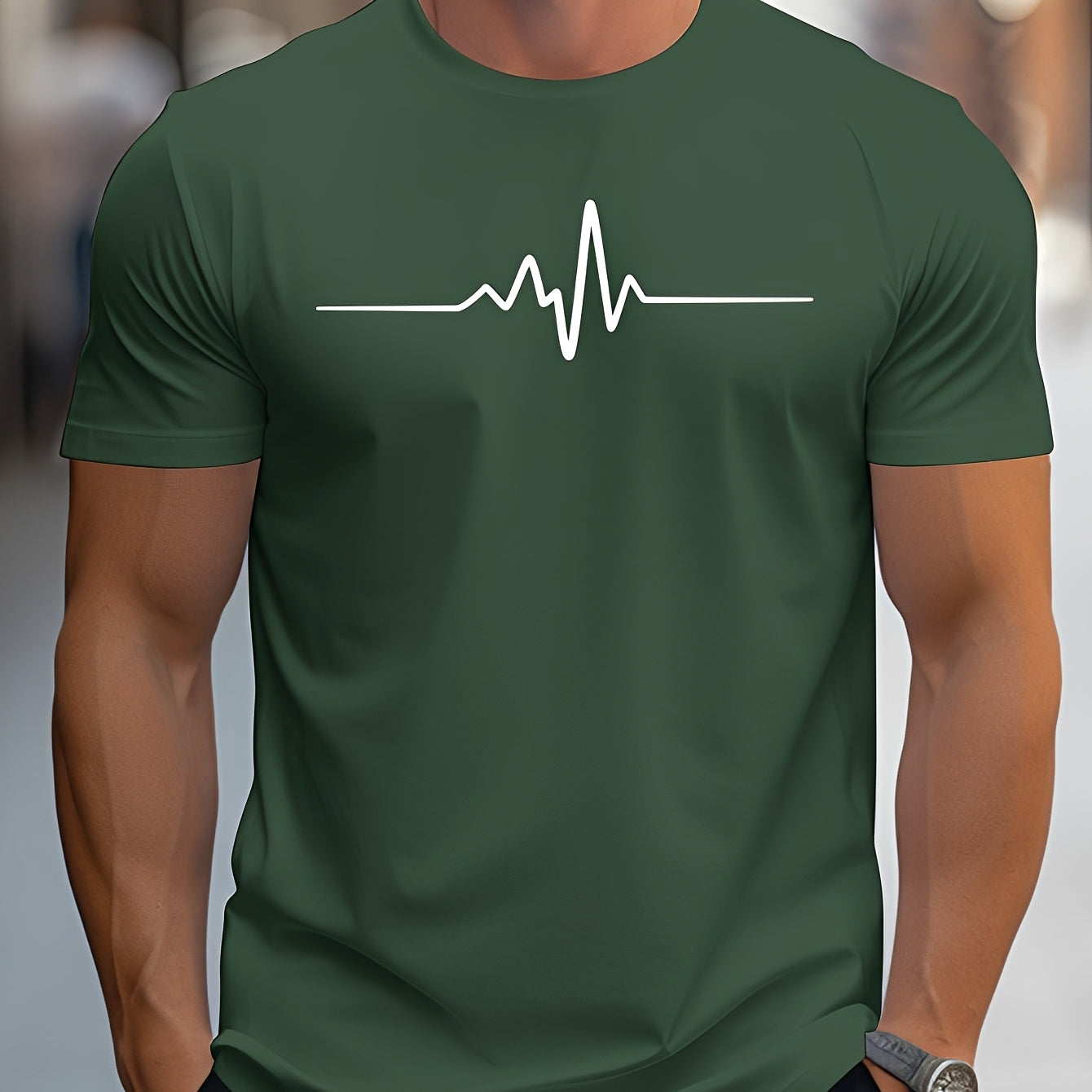 Russell - Eng anliegendes T-Shirt mit Aufdruck für Herren
