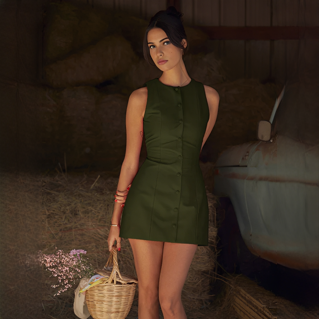 Ellisia - Schickes ärmelloses kurzes Kleid