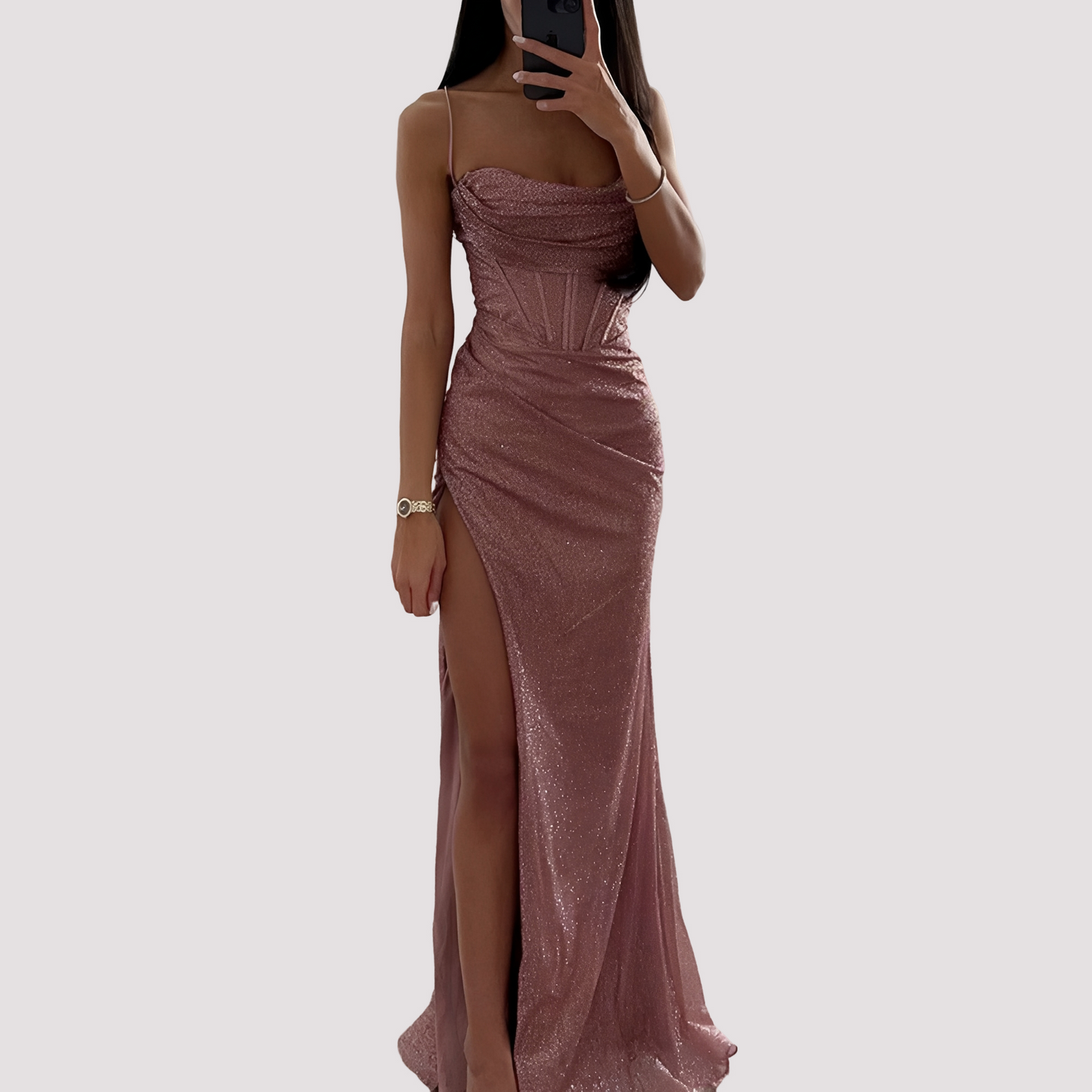 Bonnie - Edles Maxikleid mit Schlitz