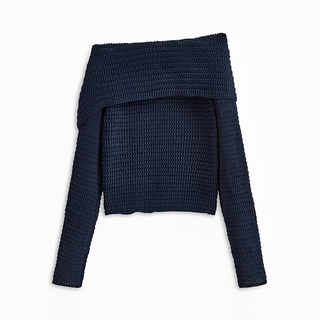 Ginalyn - Asymmetrischer Off-Shoulder-Pullover