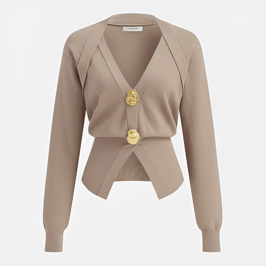Kisha - Schicke V-Ausschnitt Jacke