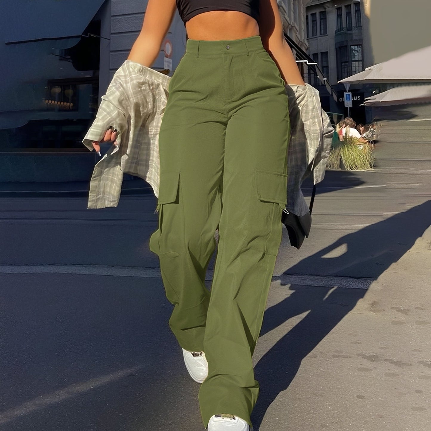 Sophie - Bequeme Damen-Cargohose mit hoher Taille