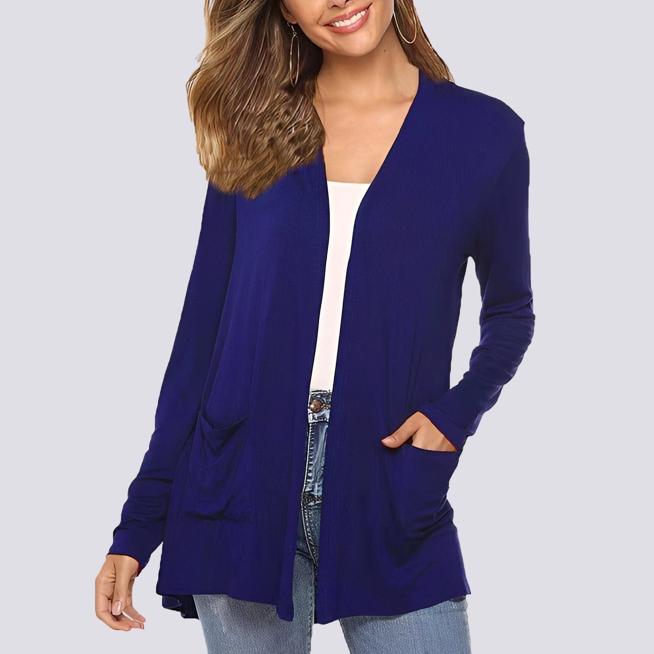Bertha - Bequeme Jacke mit langen Ärmeln
