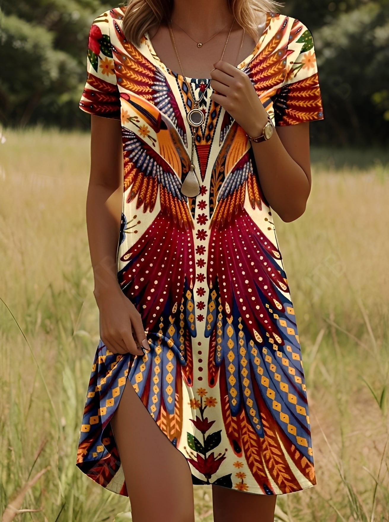 Lyssa - Damenkleid mit stilvollem Print
