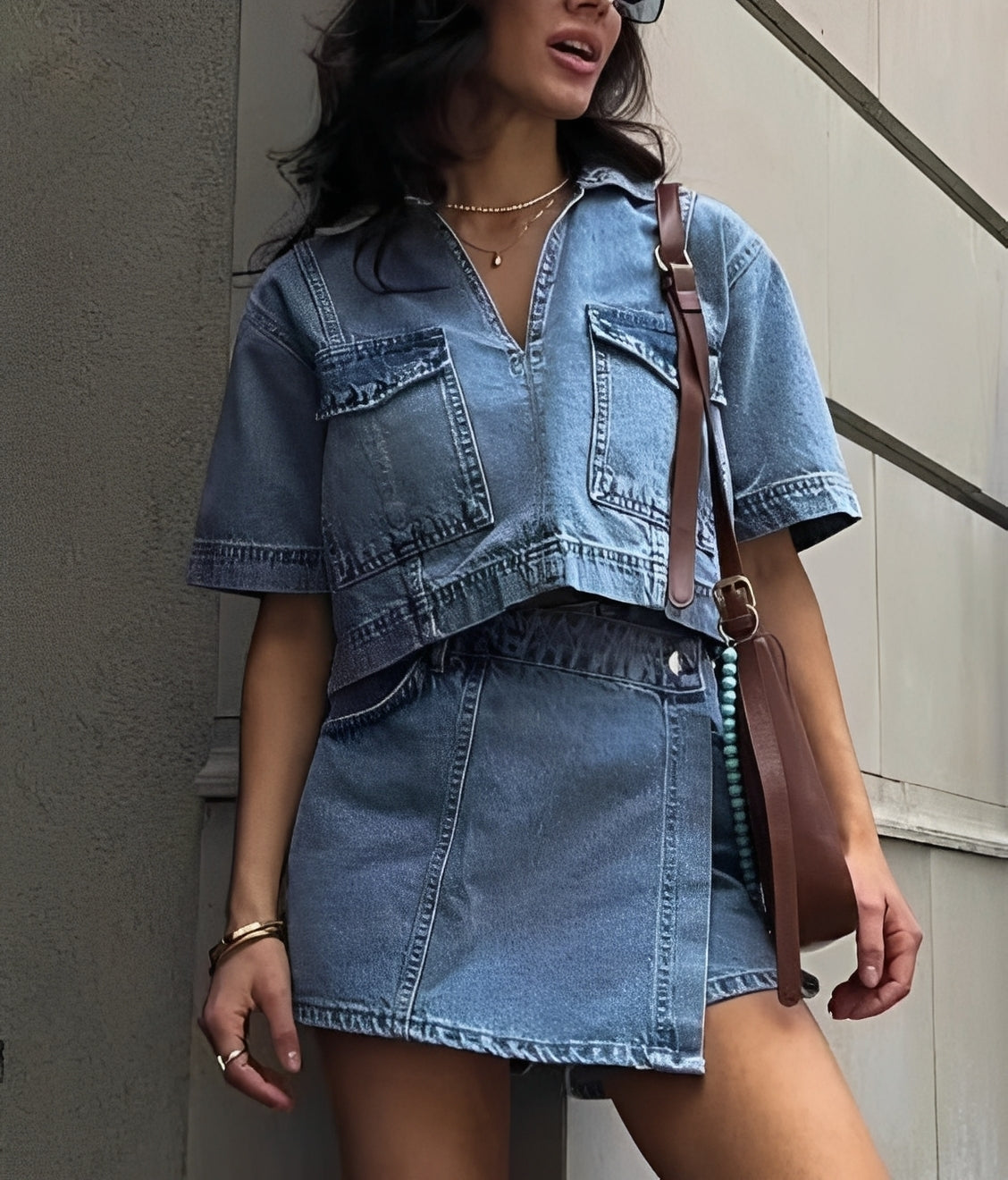 Tilly - Set aus Jeans-Top und Rock