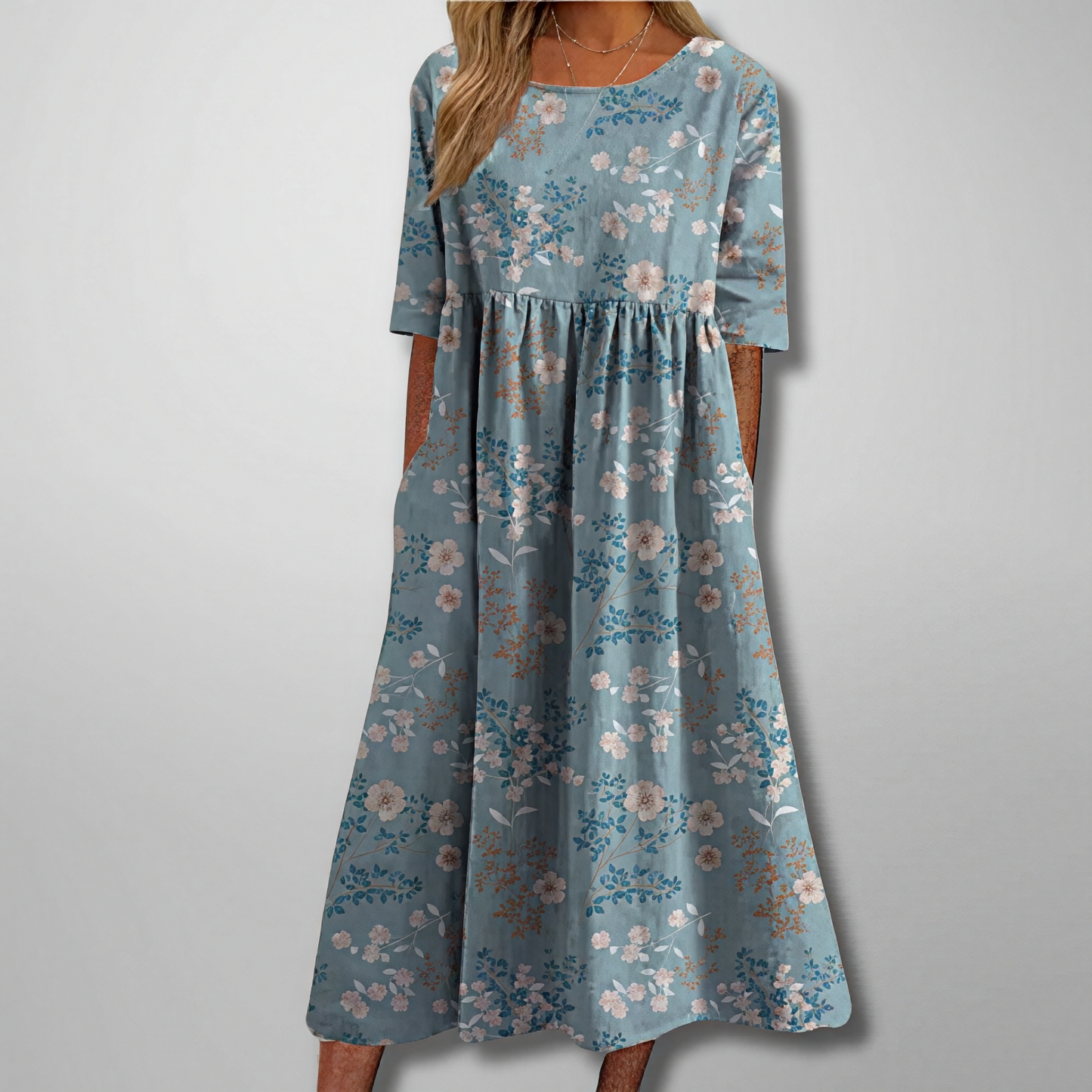 Gail – Florales Damen Maxikleid