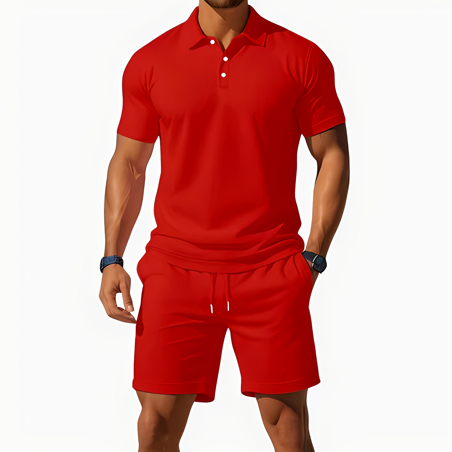 Aldrin - Ensemble Polo und Short trendig für Herren