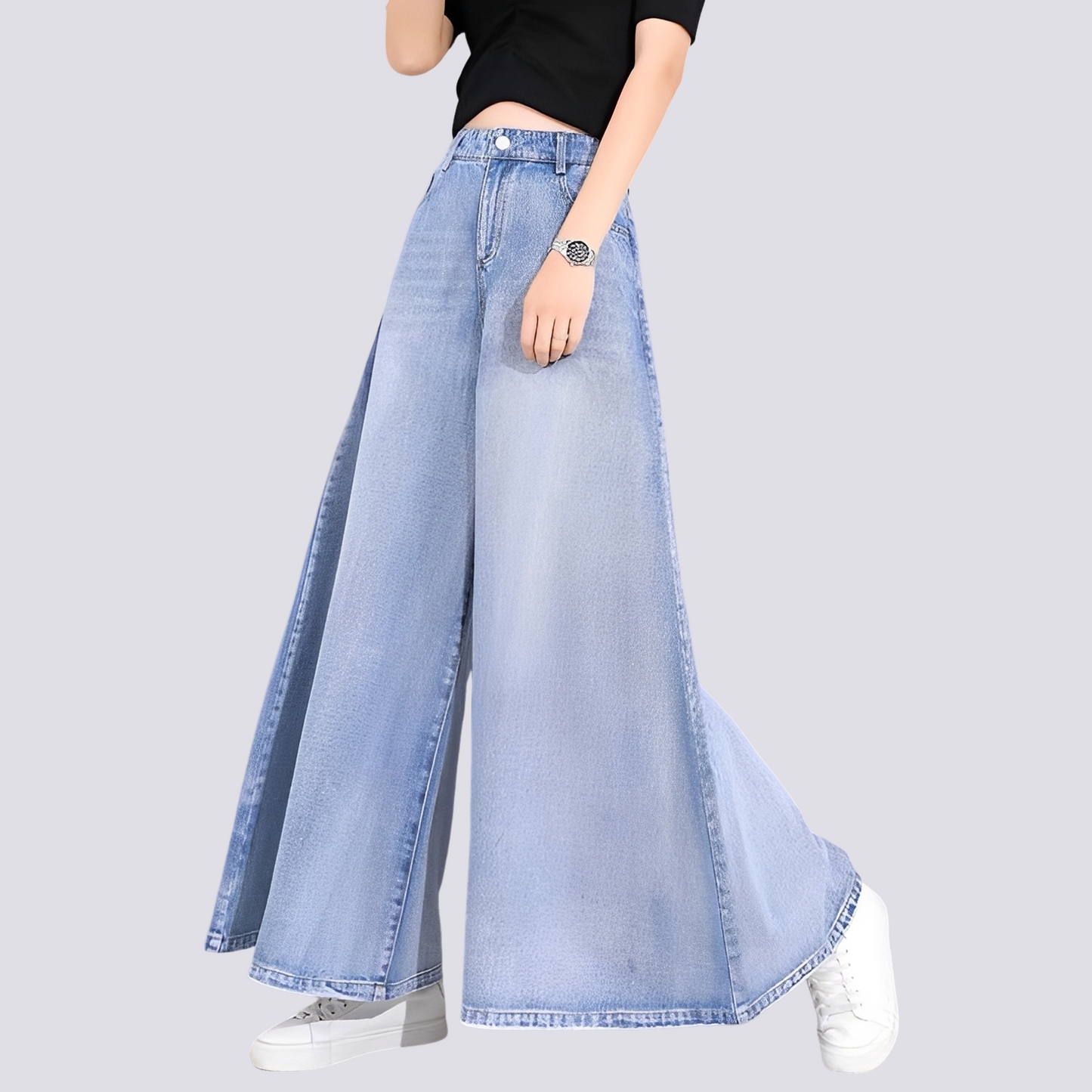 Cassie - Modische Damenjeans mit weitem Bein
