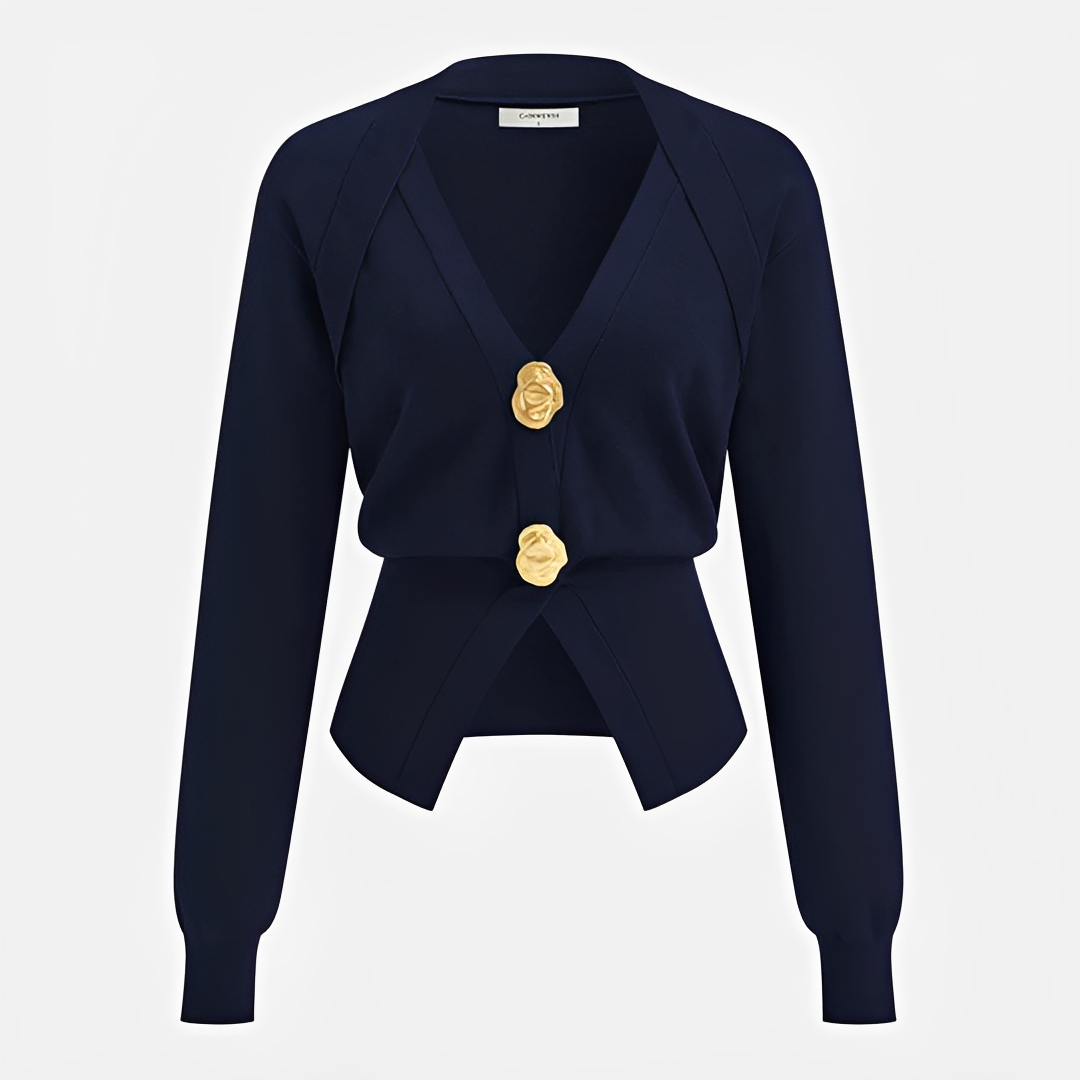 Kisha - Schicke V-Ausschnitt Jacke
