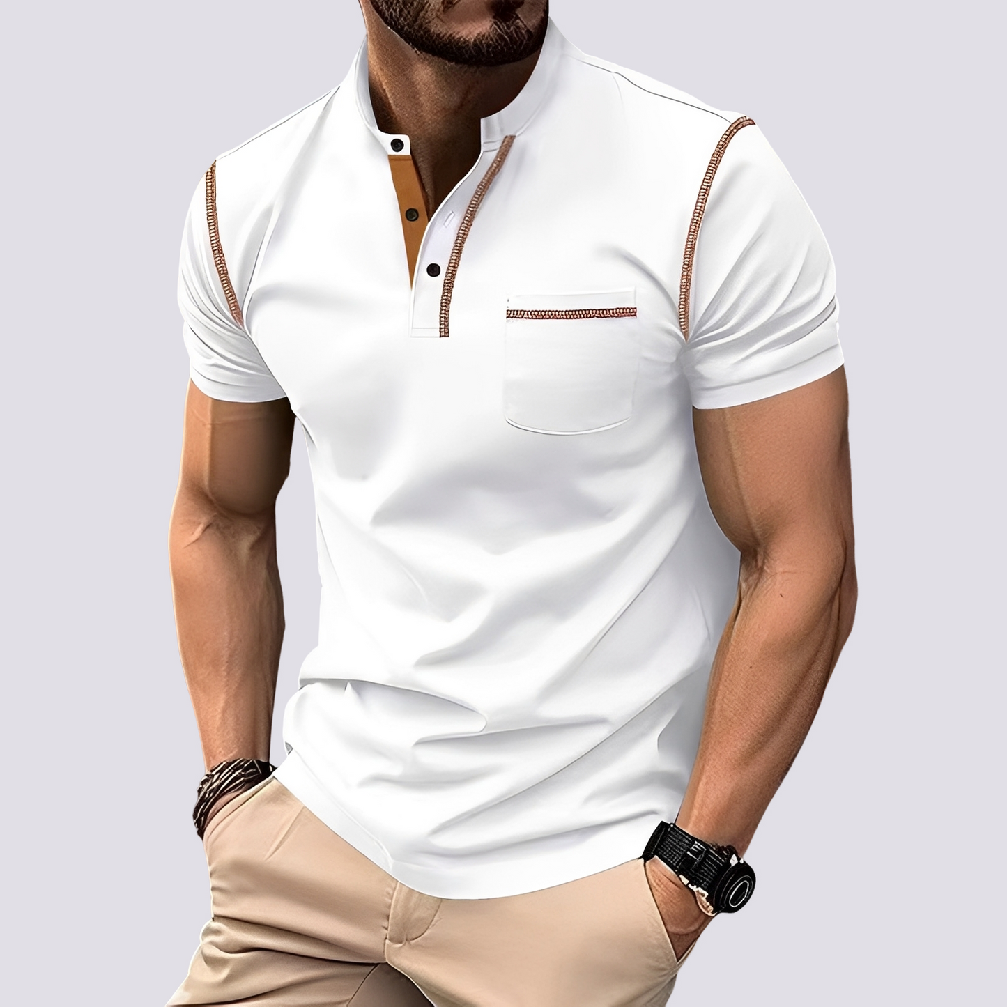 Stefan - Elegantes, atmungsaktives Poloshirt für Männer