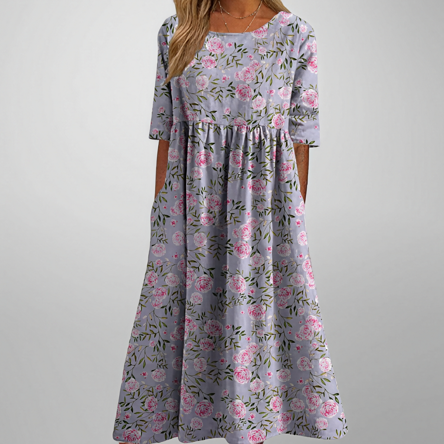 Gail – Florales Damen Maxikleid