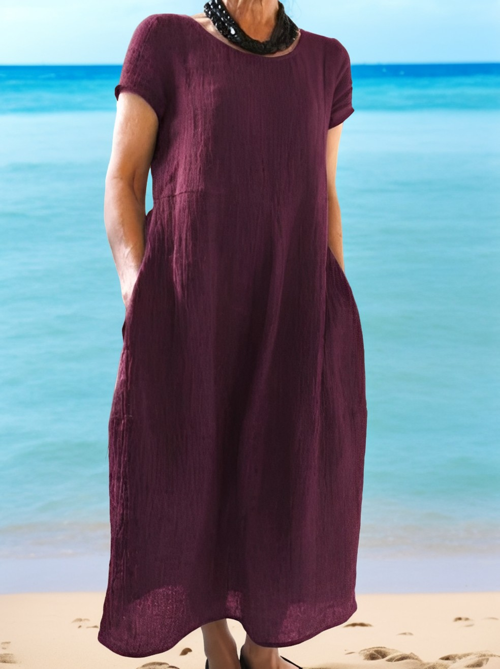 Allie - Bequemes, locker geschnittenes Kurzarmkleid für Damen
