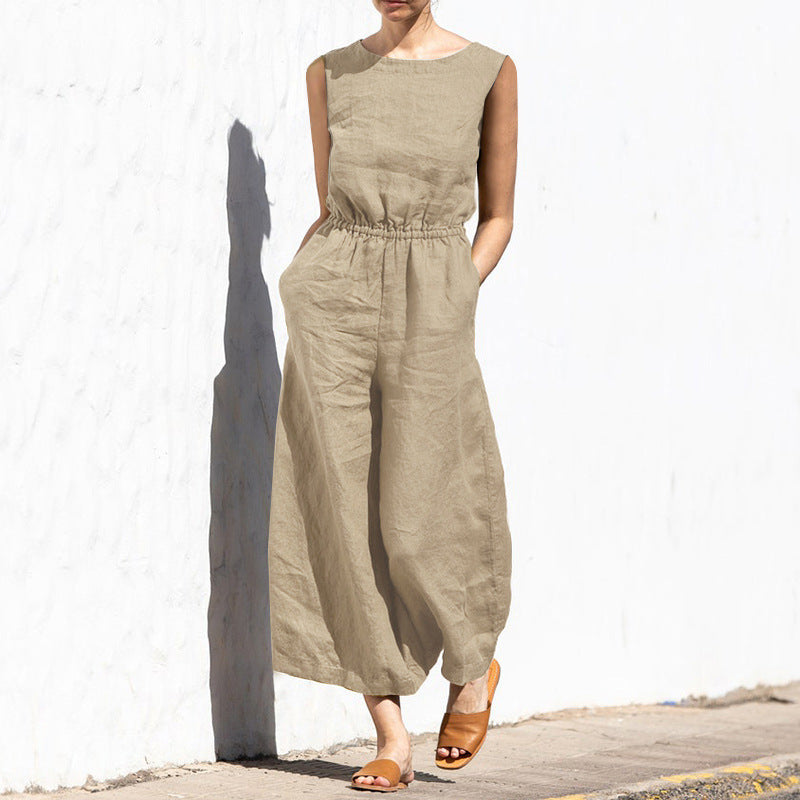Angela - Bequemer ärmelloser Damen-Jumpsuit