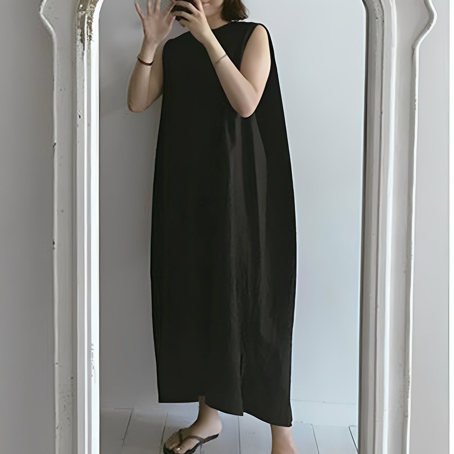 Carly - Luftiges, ärmelloses Damen-Plisseekleid