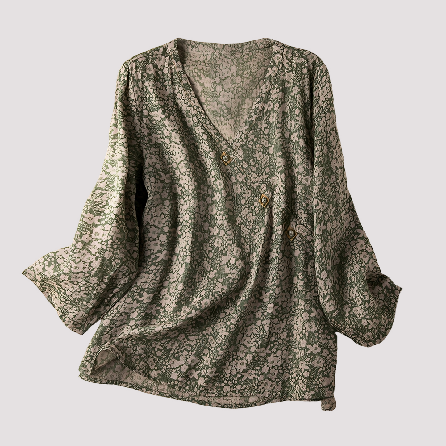 Monica - Stilvolle Damenbluse mit Blumendruck