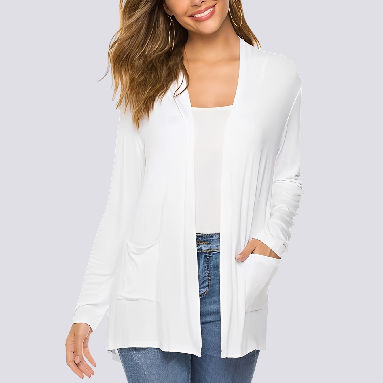 Bertha - Bequeme Jacke mit langen Ärmeln