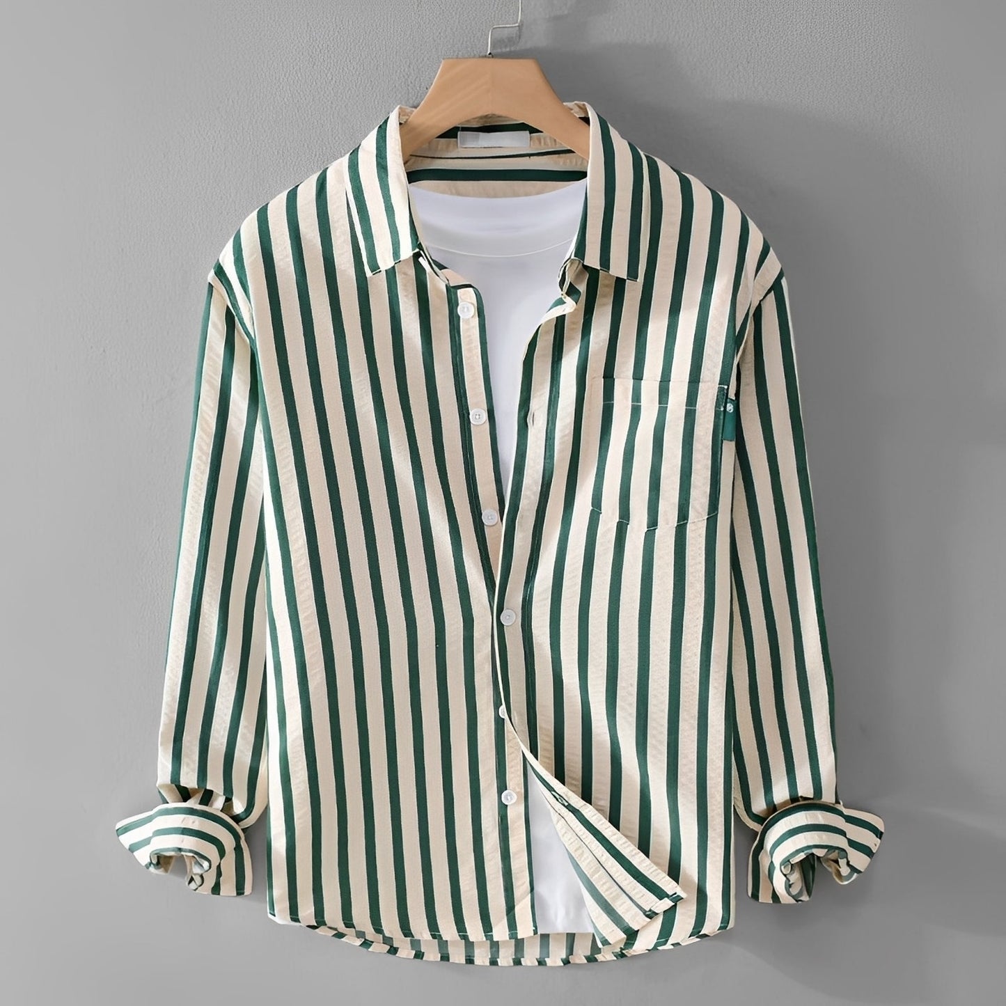 Marvin - Elegantes gestreiftes Langarmhemd